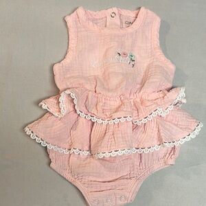 Calvin Klein Soft Pink Baby Romper dress